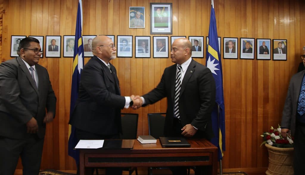 Minister Lionel Aingimea is appointed Vice President of the Republic of Naoero: additional photograph